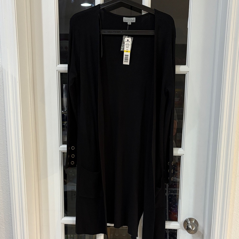 Joseph A Black Cardigan Sweater